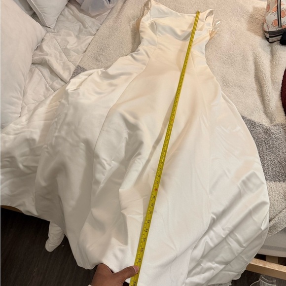 MIKAELLA wedding gown by PALOMA BLANCA backless in satin in Small/XS - Picture 12 of 15